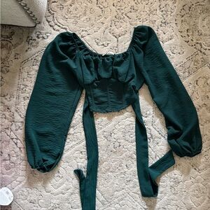 Altar'd State Forest Green Blouse